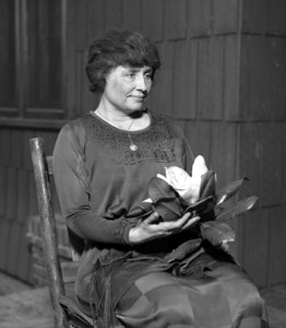 This is a picture of the blind and deaf American scholar, Helen Keller. The photograph was taken around 1920 when Miss Keller would have been about 40 years old. From: http://en.wikipedia.org/wiki/Helen_Keller 