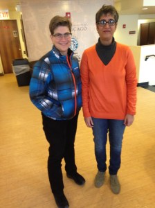 Sabeen Mahmud and I at the University of Chicago bookstore on February 24, 2015.